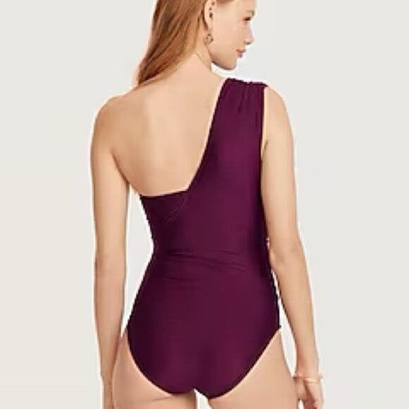 J. Crew Iris Ruched one-shoulder one-piece swimsuit - Picture 2 of 10